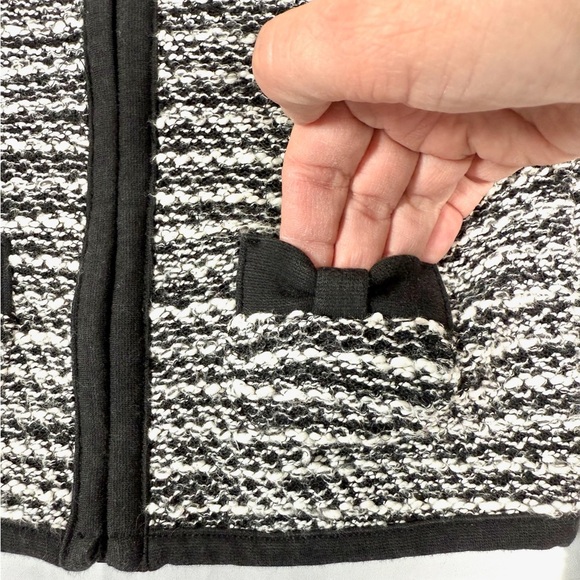 GYMBOREE Girls Zip Front Tweed Cardigan Jacket XS 4 Classic Chic Preppy - Picture 7 of 10